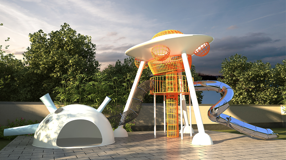 commercial playground slide