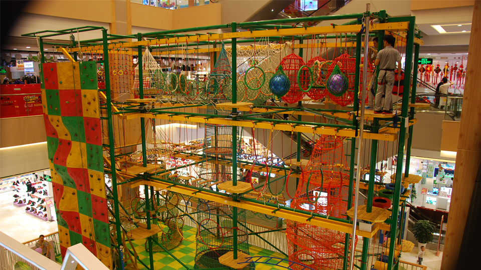 Multi-level Ninja Warrior Playground