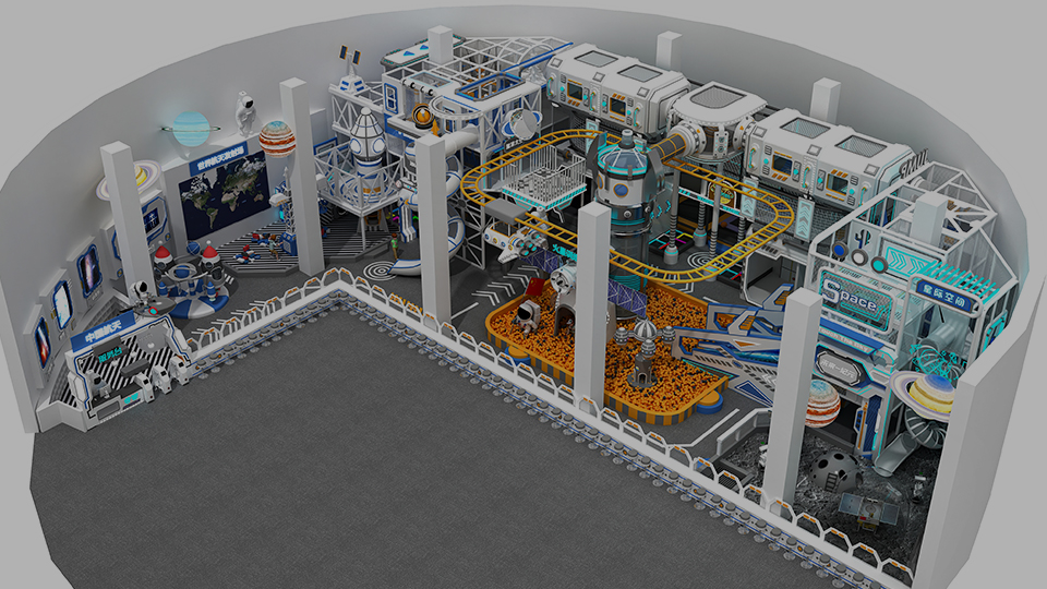space themed indoor playground
